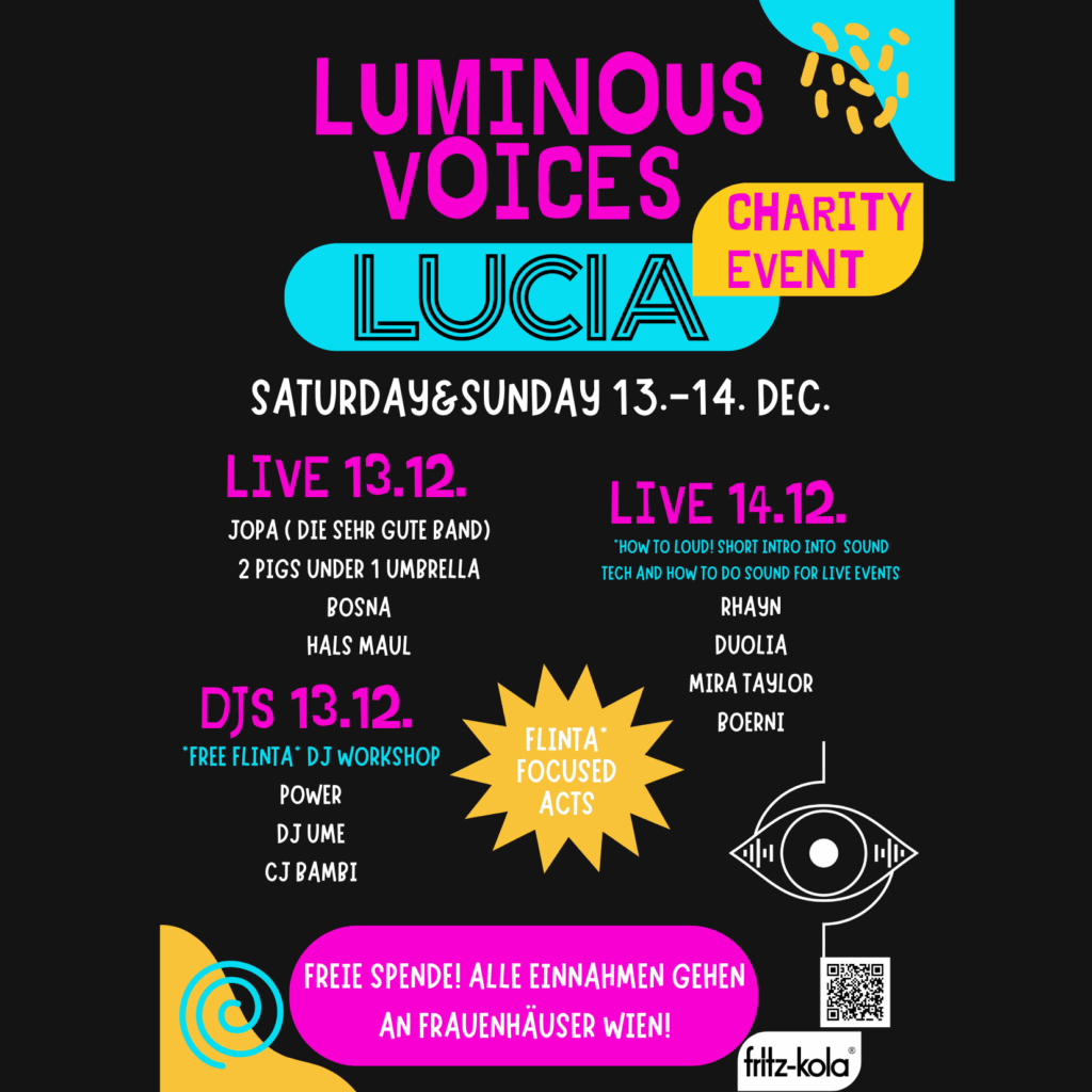 LUMINOUS VOICES – Charity Weekend @ Lucia