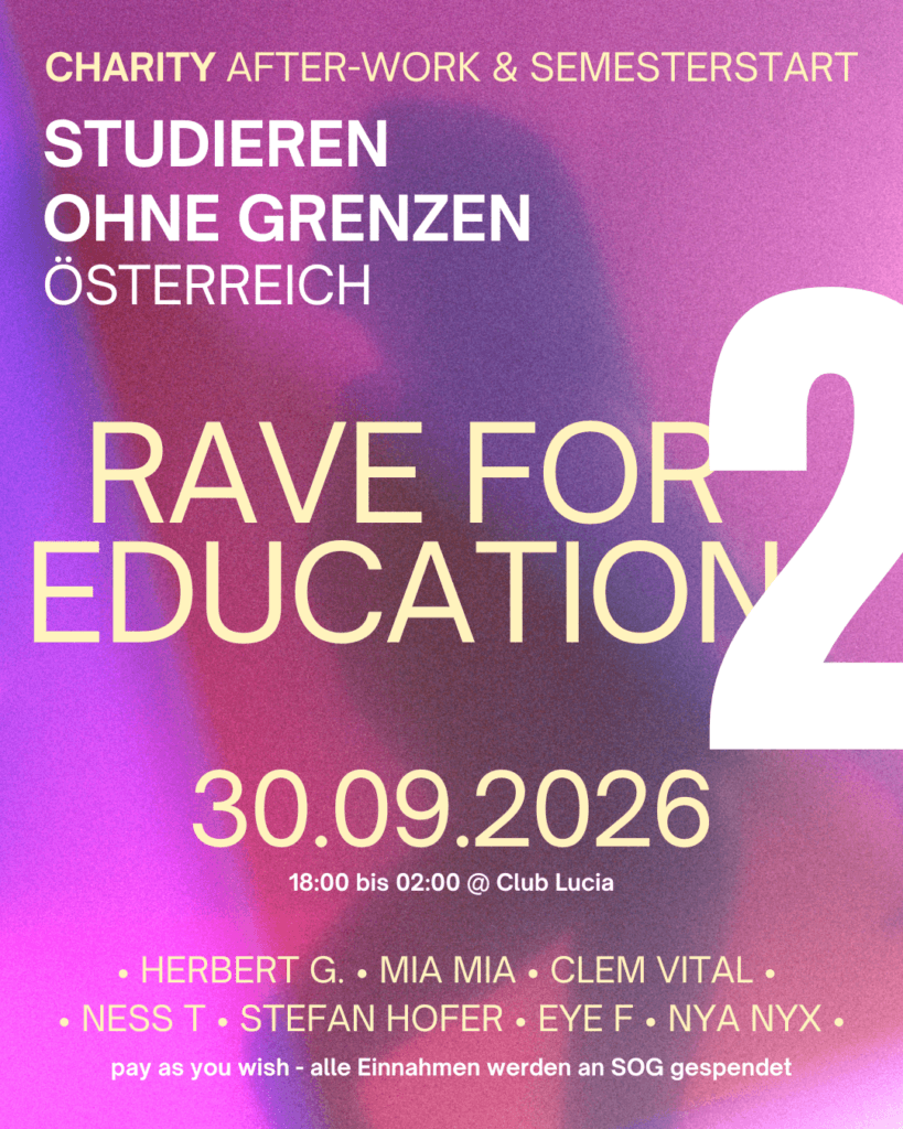 Rave for Education Vol.2 – Charity event von Studieren ohne Grenzen