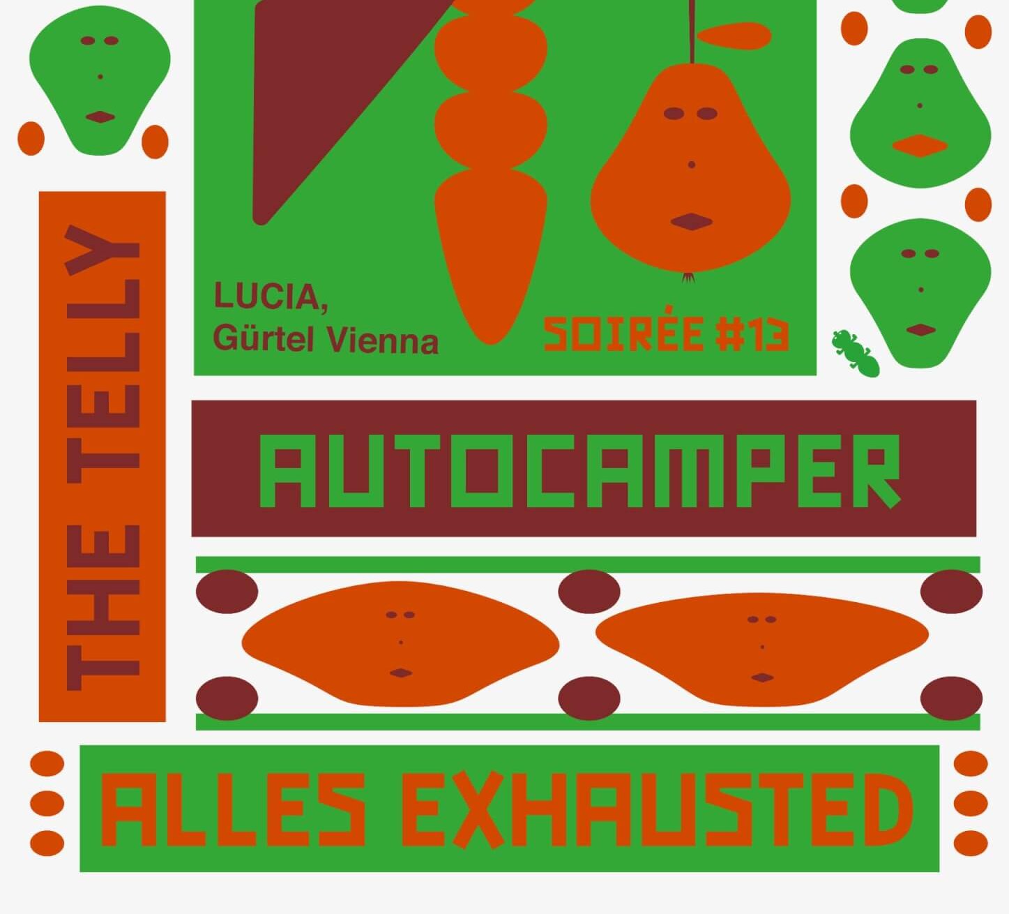 Flyer: Siluh Soirée #13: ALLES EXHAUSTED + THE TELLY
